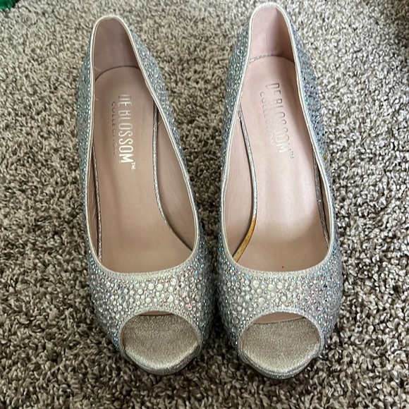 Rhinestone Peep-Toe Stilettos - Picture 3 of 3